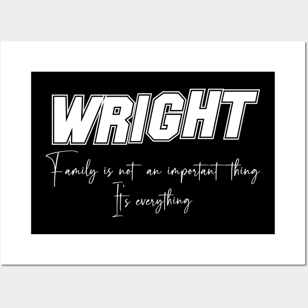 Wright Second Name, Wright Family Name, Wright Middle Name Wall Art by JohnstonParrishE8NYy